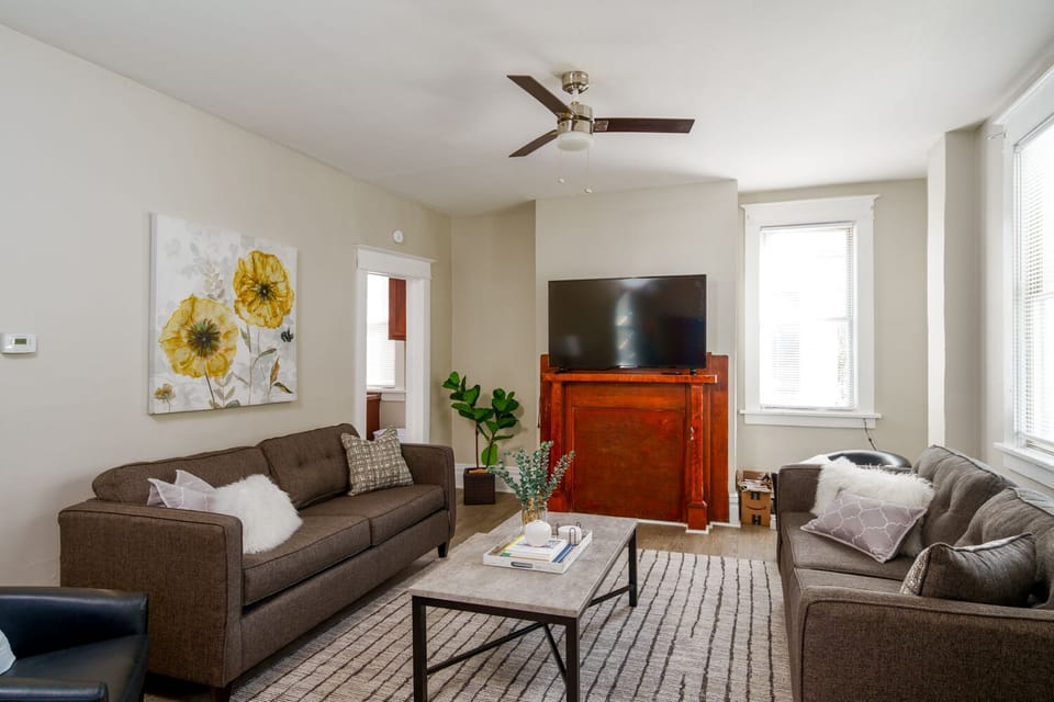 Beautiful living room perfect for guests to gather in. 