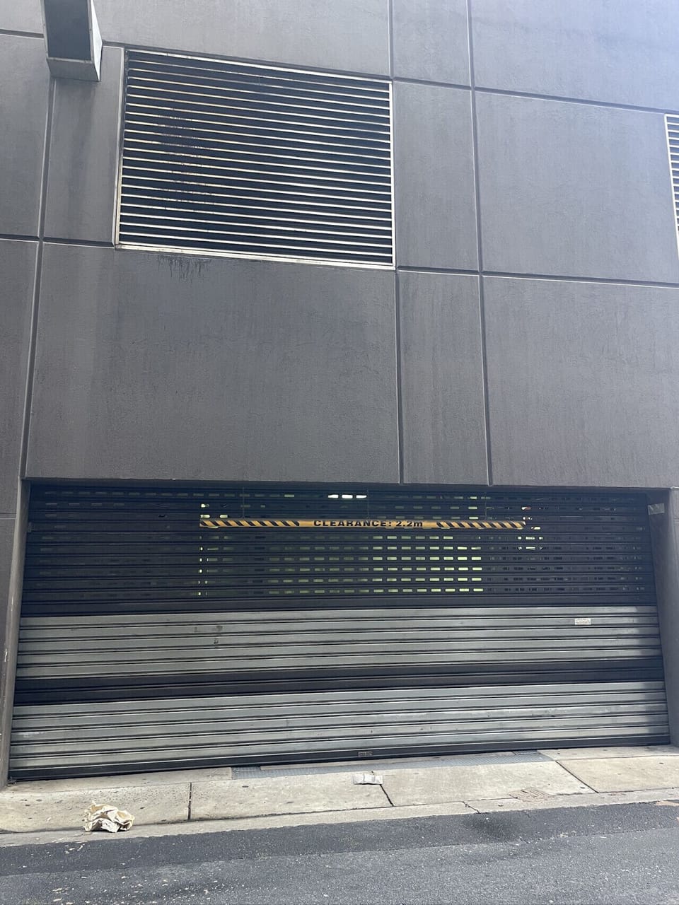 Entry to basement car park