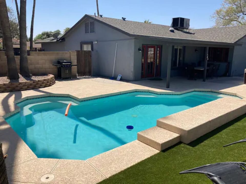 Enjoy the private pool with option to heat it.