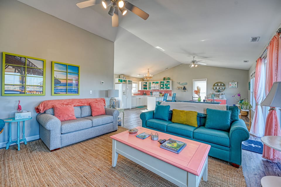 The open space main living area is perfect for gathering with family & friends.