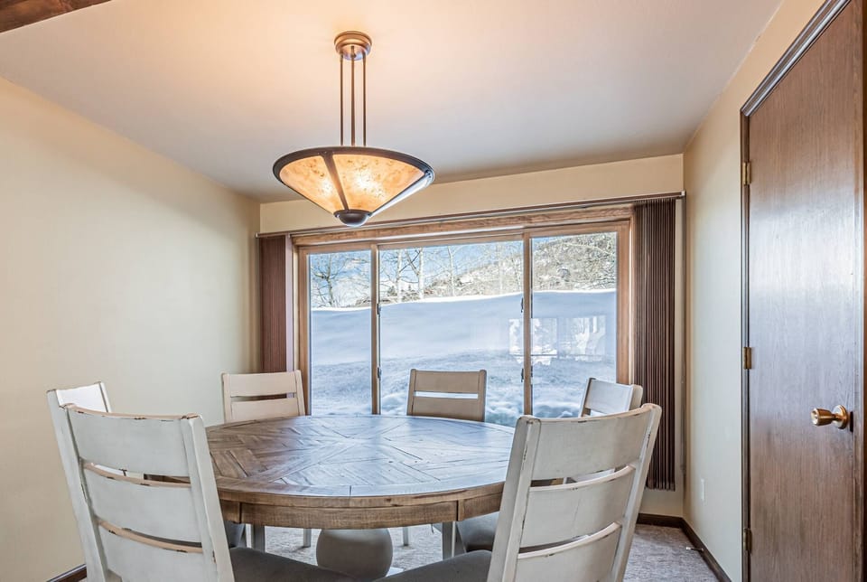Gather around the family dining table with seating for six—perfect for shared meals and memories.