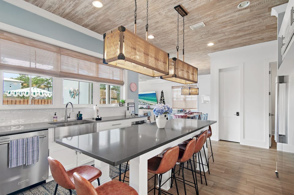 Stay connected while you cook—this kitchen flows right into the heart of the home