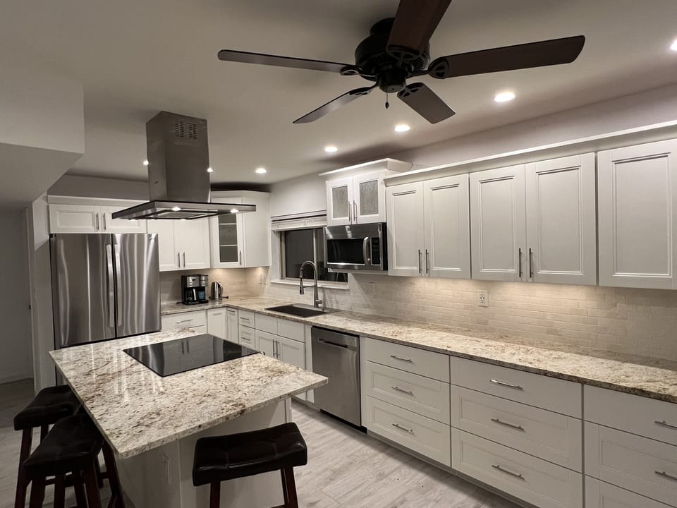 Kitchen with island