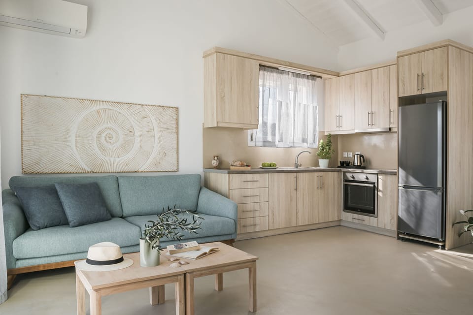 Seafront Villa | Private kitchen | Oven, stovetop, espresso maker, electric kettle