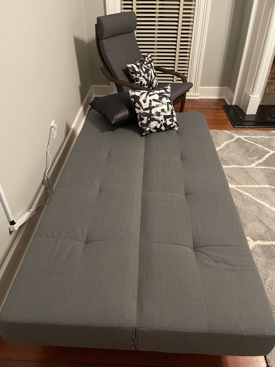 Fold down sofa in the living room