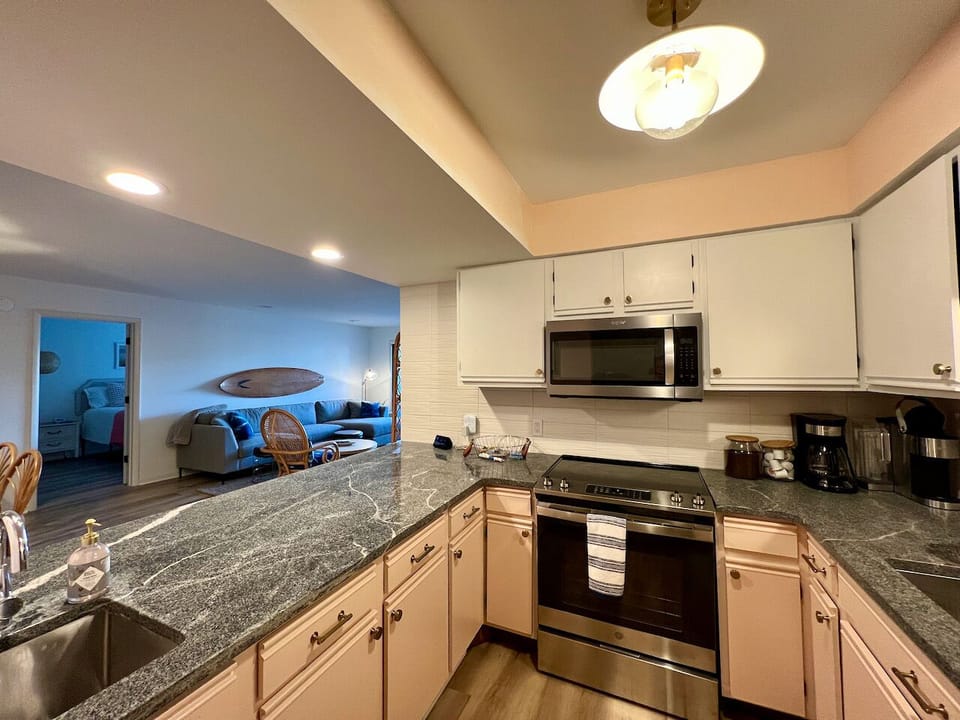Open kitchen area to be a part of the action while cooking.
