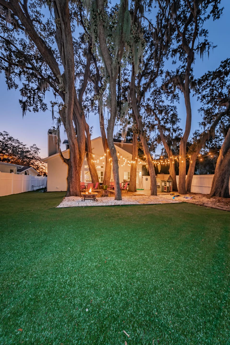 Back Yard at Sunset, Fire Pit
