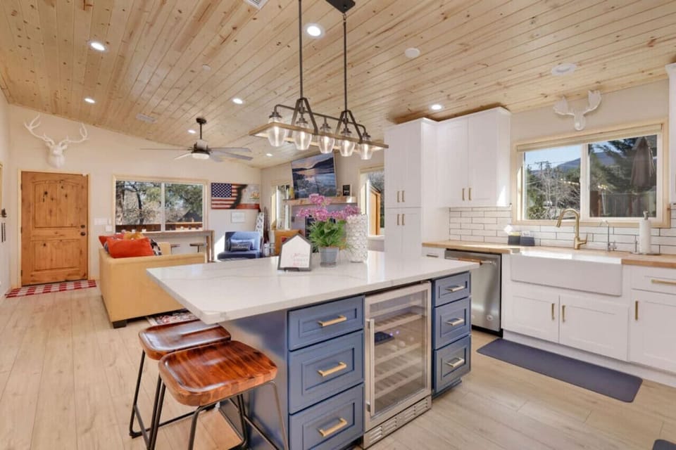 Kitchen with wine fridge
