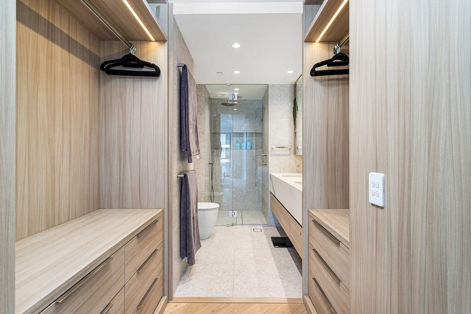 Unpack in this luxury walk in robe