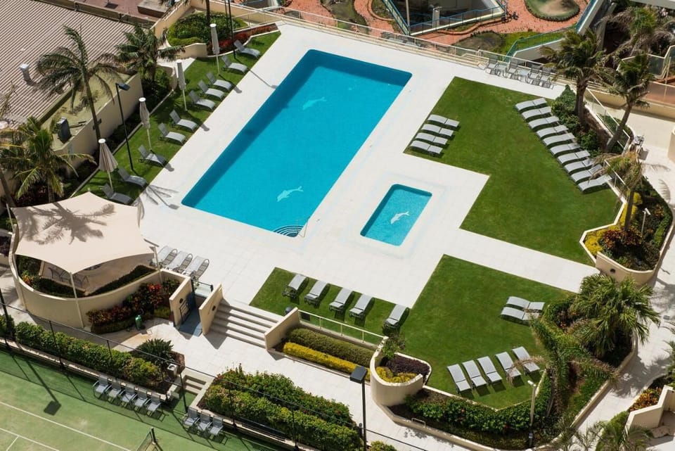 Full Resort amenities, many outdoor heated pools (the view from the balcony)