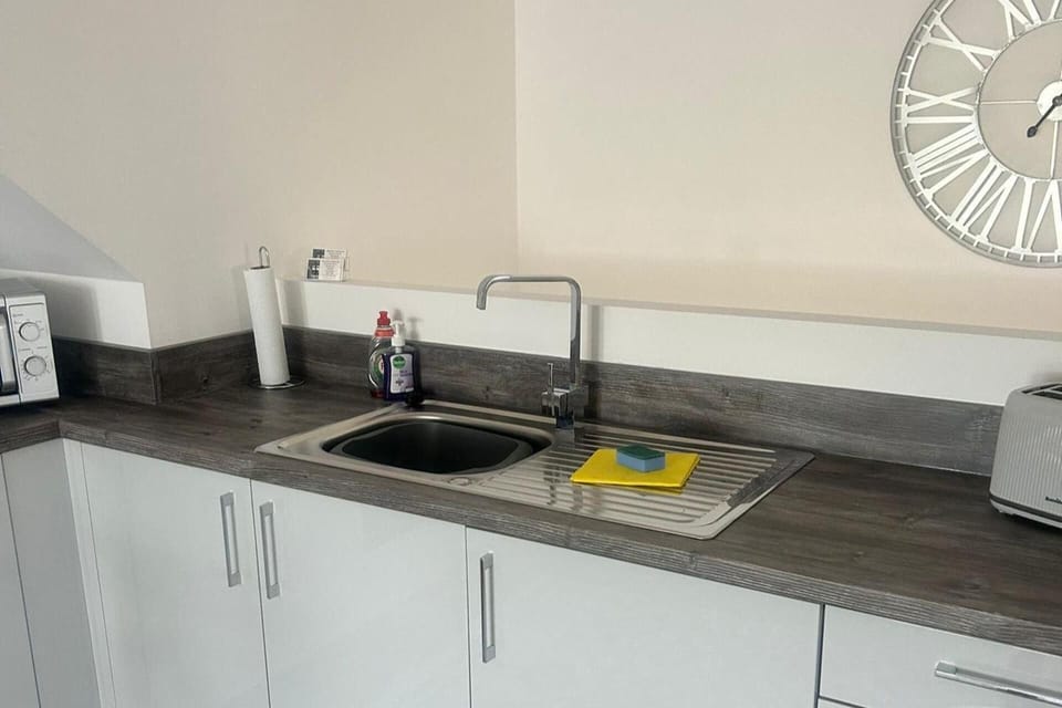 Apartment | Private kitchen | Fridge, microwave, oven, stovetop