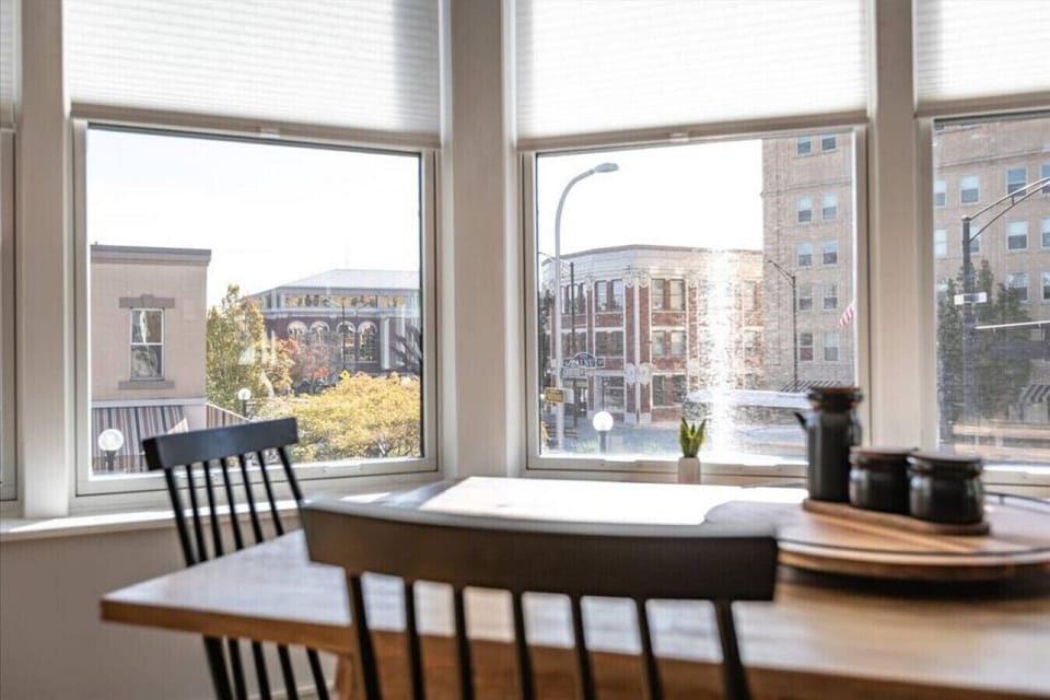 Champaign skyline view from the dinning room.