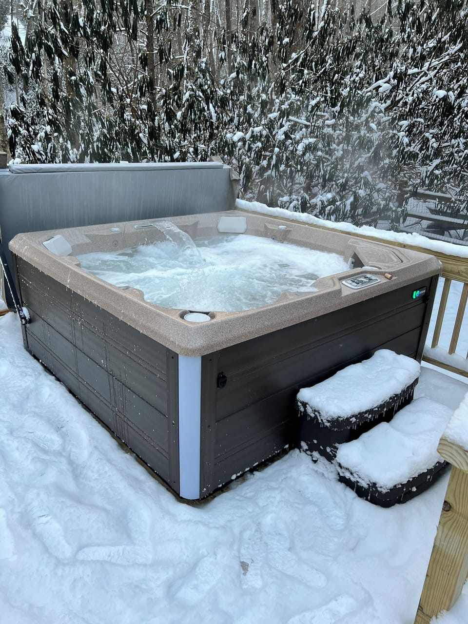 New Hot Tub accessible from the back deck