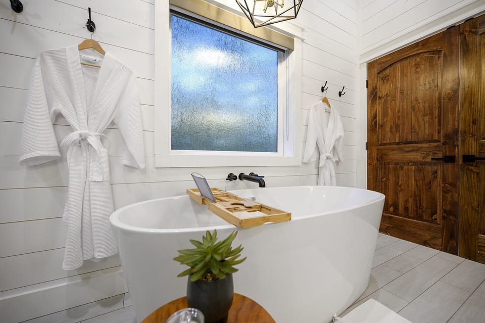 Relax in our Soaker tub