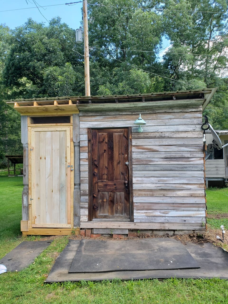 shower house and outhouse..