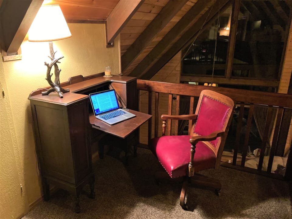 This antique desk will help you do your homework. 