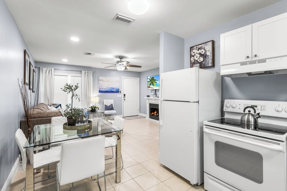 Dining and kitchen area