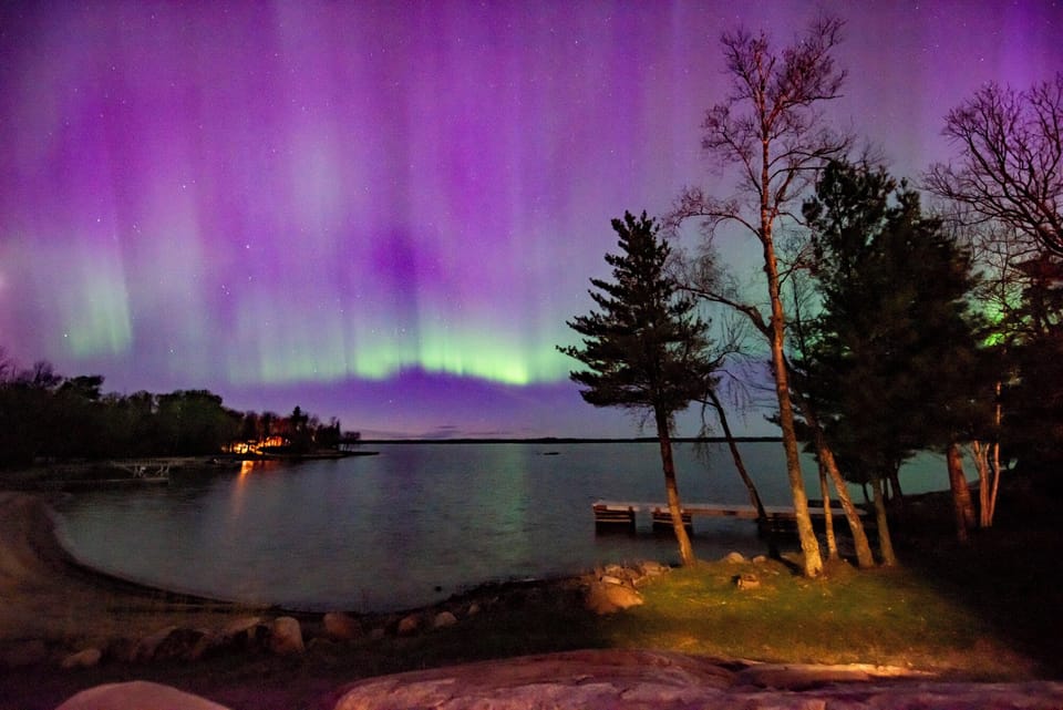 Northern lights as seen from the Kabby Cabin.