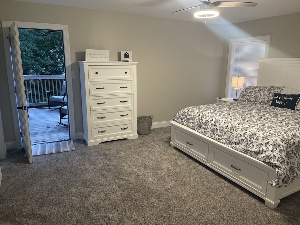 Master bedroom with deck access 