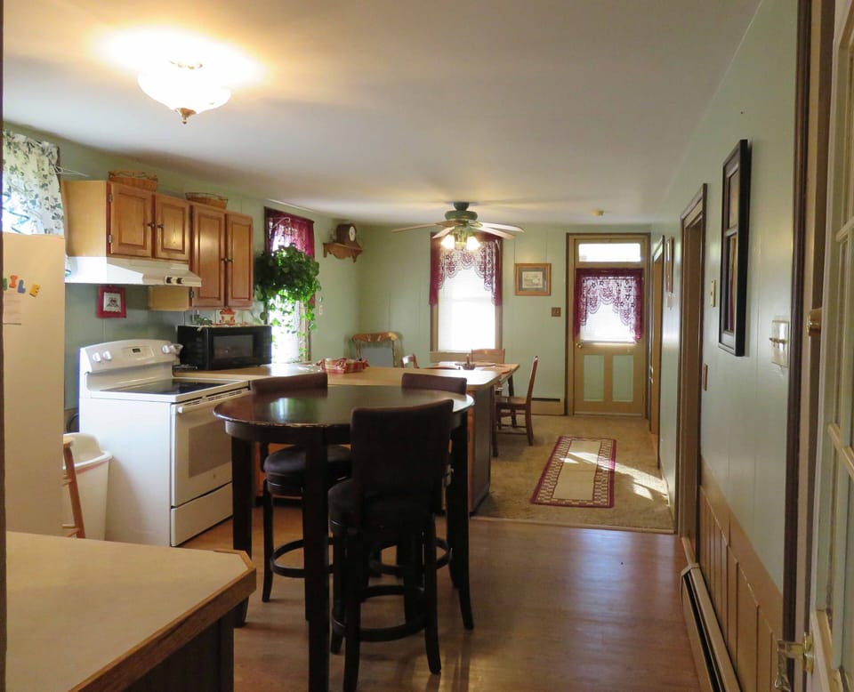 Entering house into kitchen