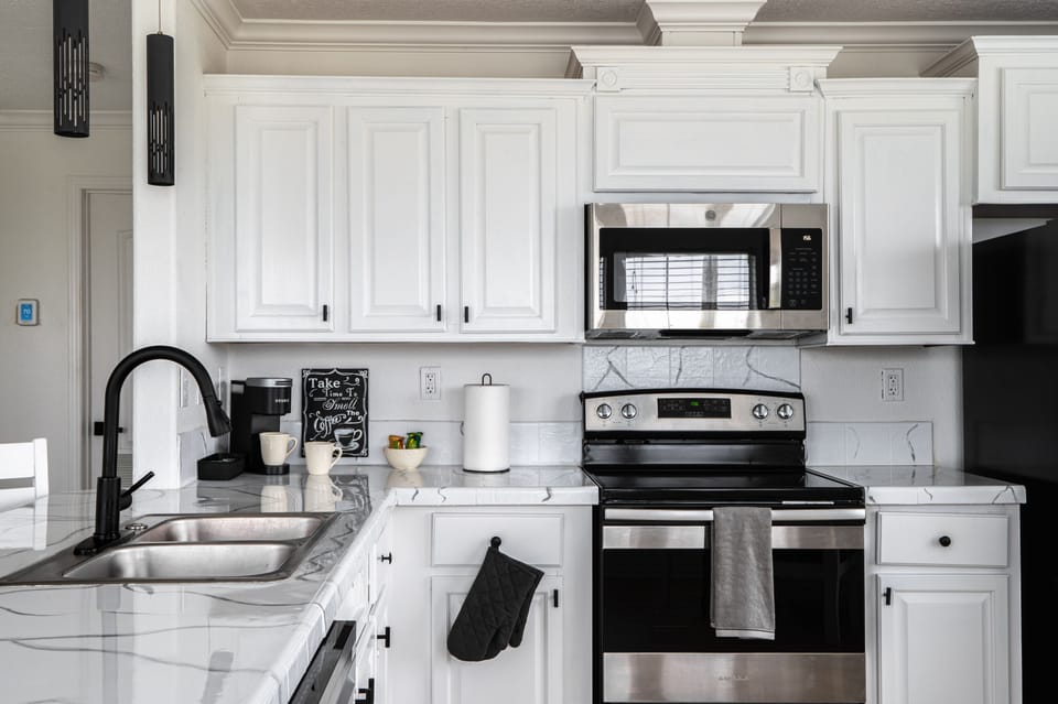 Prepare your favorite meals in our fully stocked kitchen.
