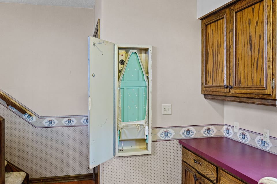 Just In case some ironing needs to be done, we have a built in ironing board.