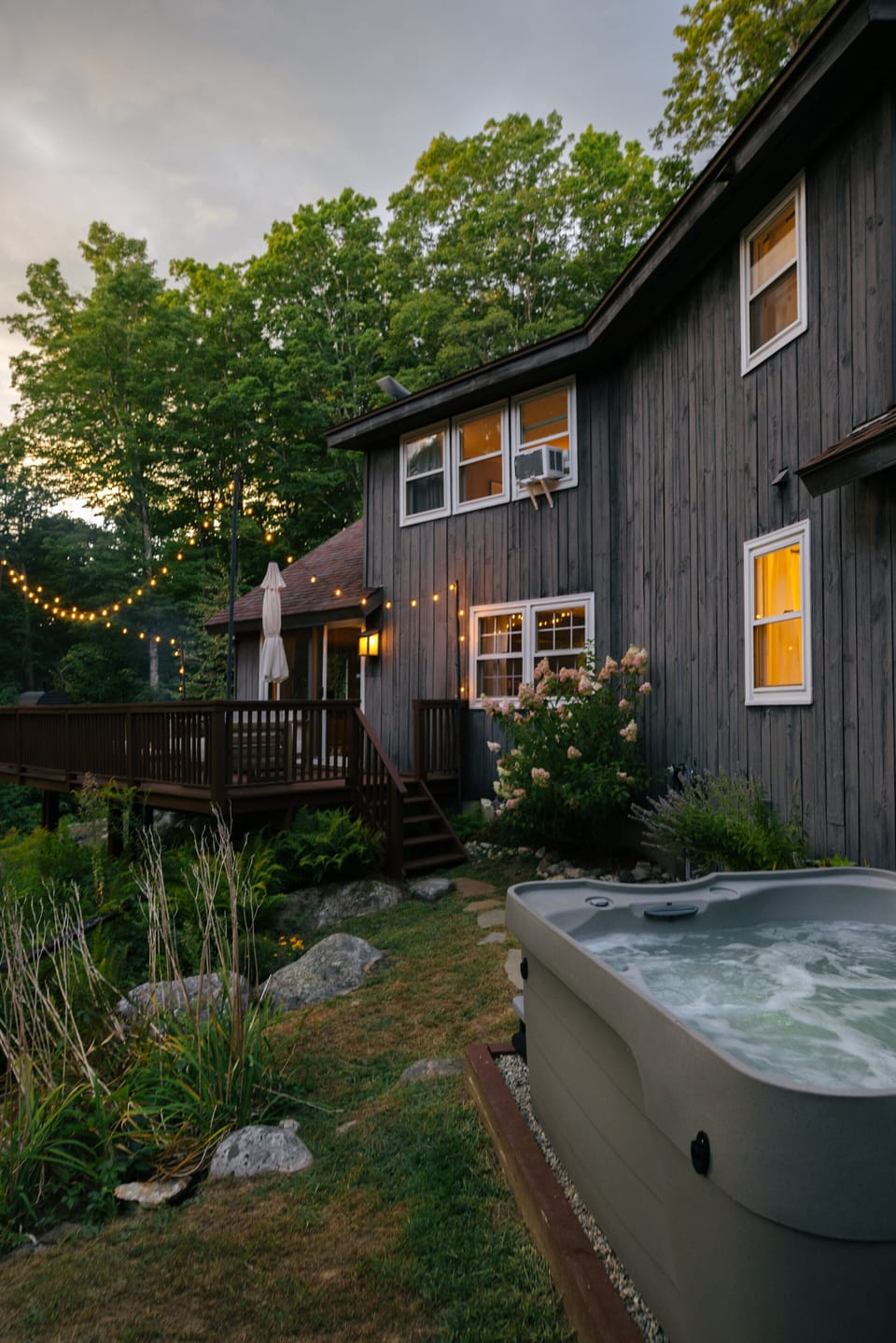 Relax in our hot tub.