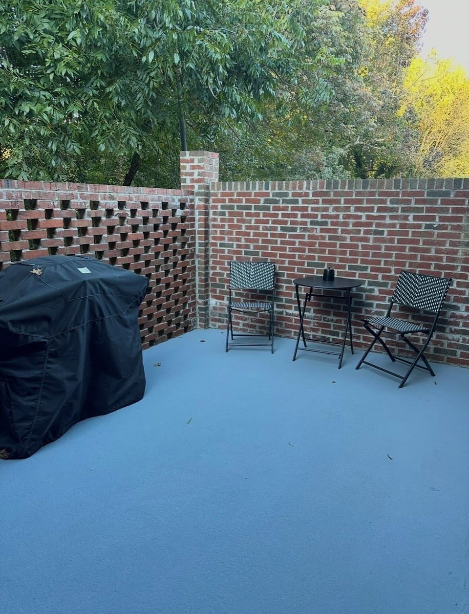 Back Patio for grilling smoking area