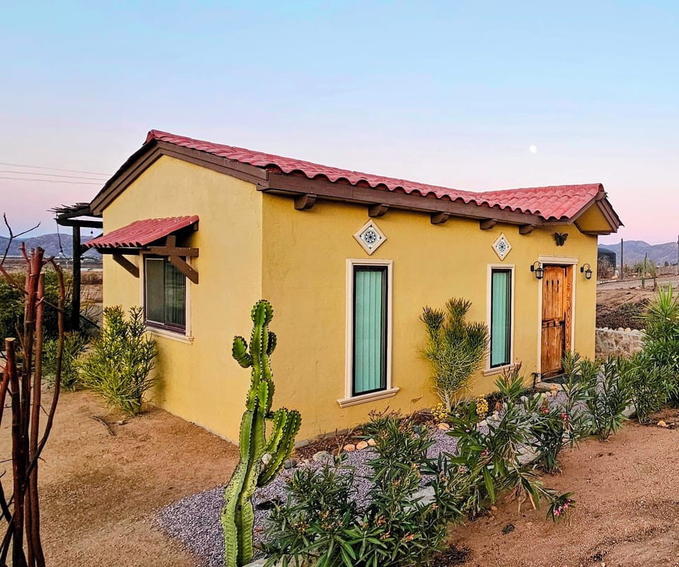 Beautiful architecture with views of Valle de Guadalupe.