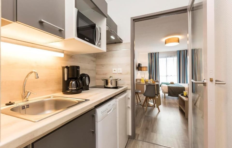 Curb your appetite by indulging on a snack in your kitchenette!