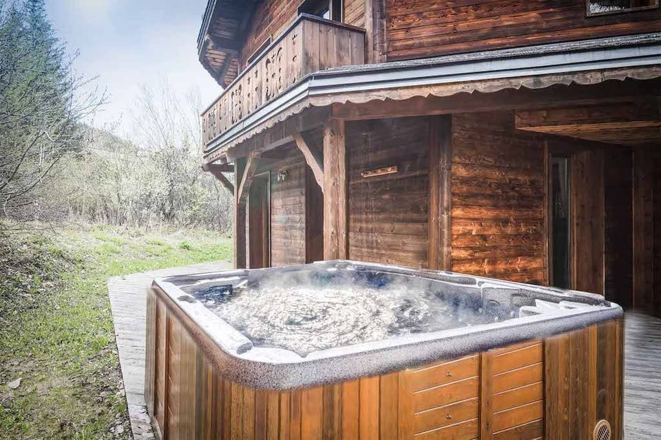 Soak sore muscles in the indoor hot tub.