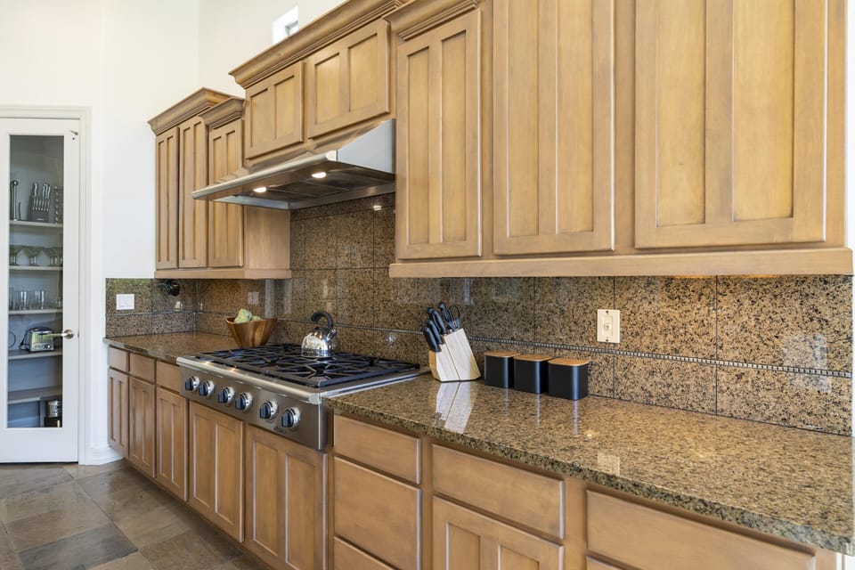 Gas stovetop.