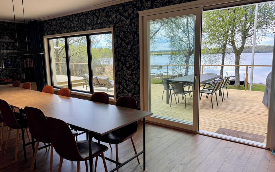 New large sliding door to the large terrace