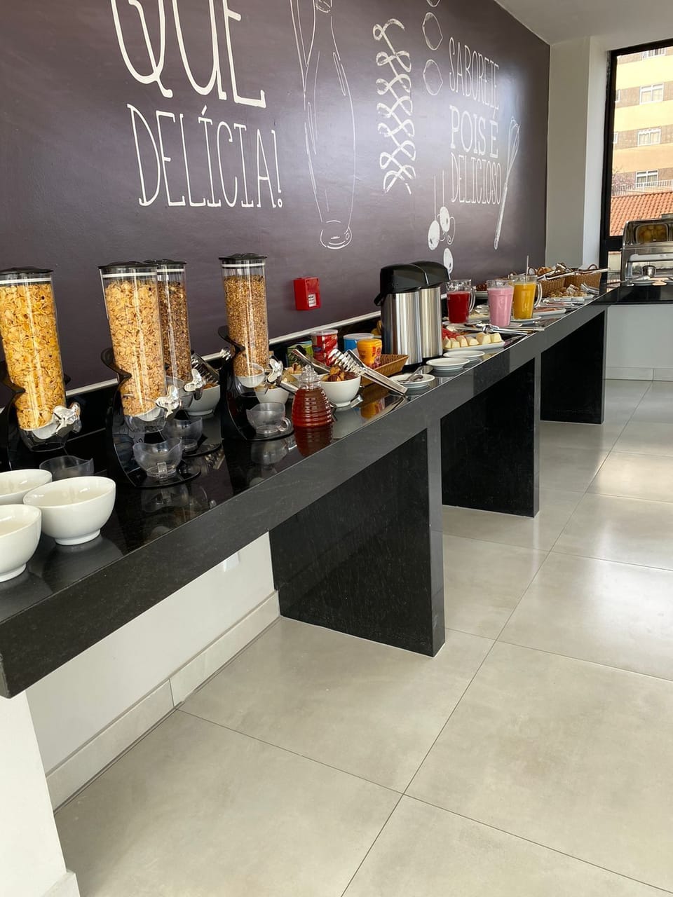 Free daily self-serve breakfast