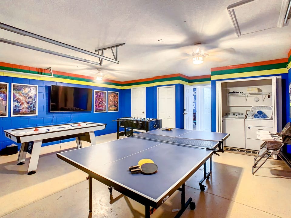 Come hang out in our air conditioned fully equipped Avengers theme game room 
