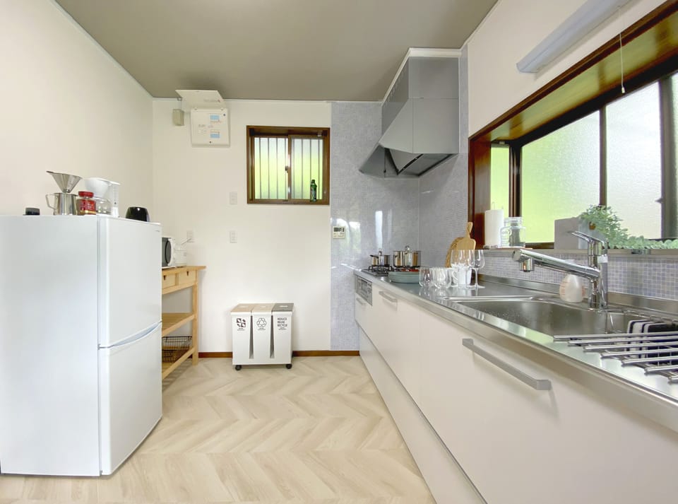 Basic Villa | Private kitchen | Fridge, microwave, stovetop, coffee/tea maker