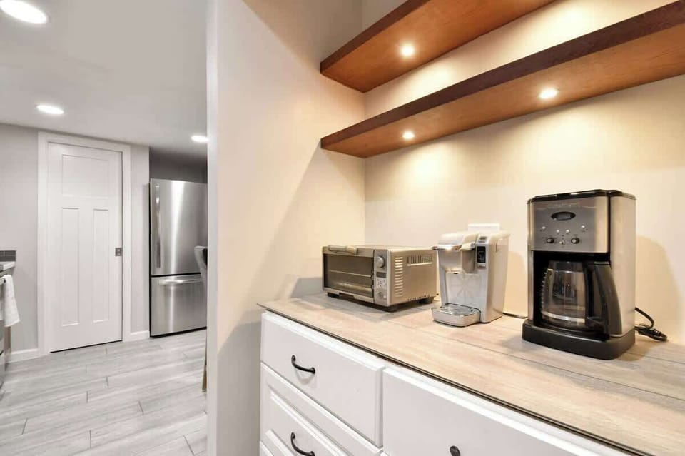 Kitchen fully set up for your use.