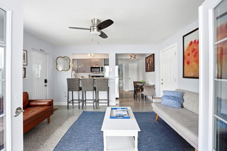 The quaint dining room seats up to 4 for a cozy homemade meal- or grab takeout from one of the many local restaurants or Uber Eats!