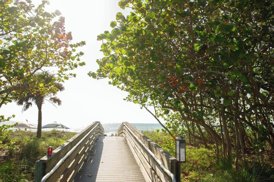 When you stay here, you will be just 2 blocks from direct beach access, a short 3-5 minute walk.  And we provide you with beach buggies for all of your supplies!  We also provide you with beach chairs, umbrellas, and beach towels.