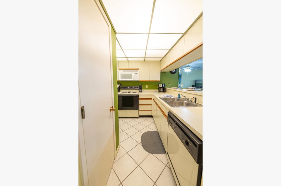 You'll love cooking in this kitchen while you chat with the rest of your group.