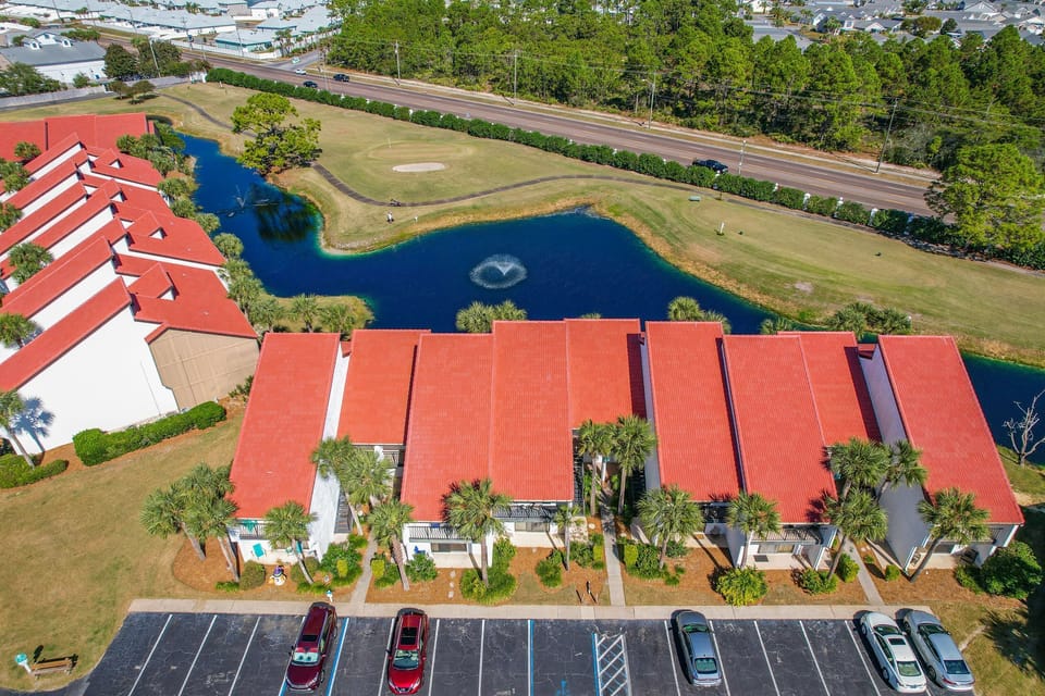 Arial view of the villa unit