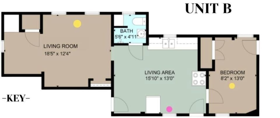 Floor plan for unit B