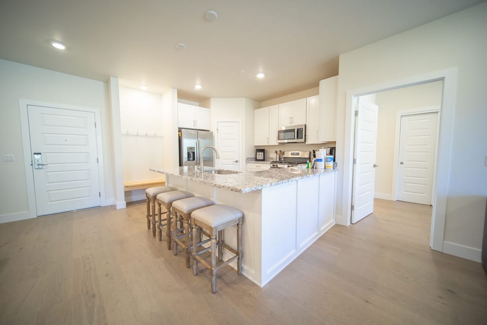 Kitchen with countertop seating