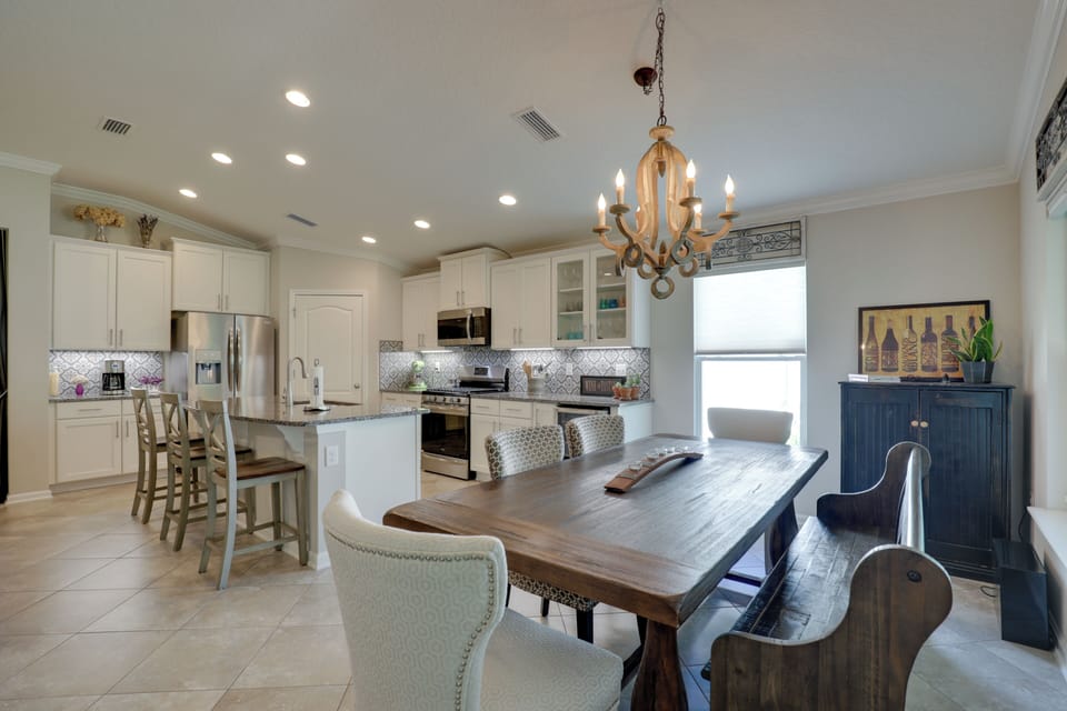 Dining Area | Dishware/Flatware | High Chair | Trash Bags/Paper Towels