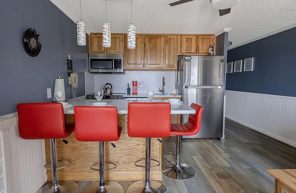 The fully equipped kitchen is a great place to make a snack, gourmet meal, or anything in between!