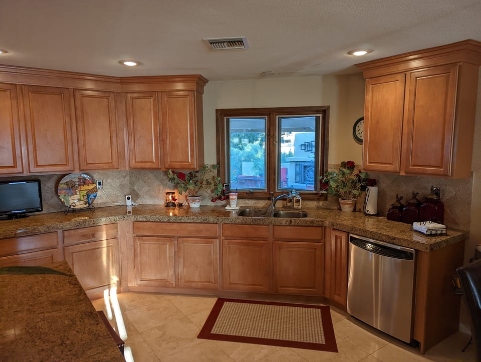 Kitchen with granite counter tops