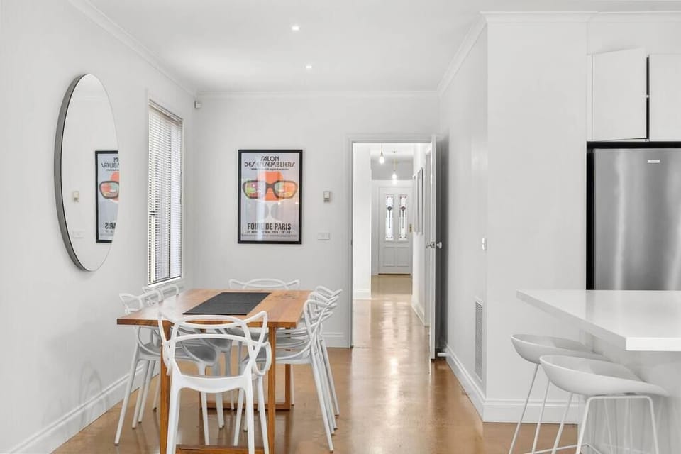 Dining area with view to front of house