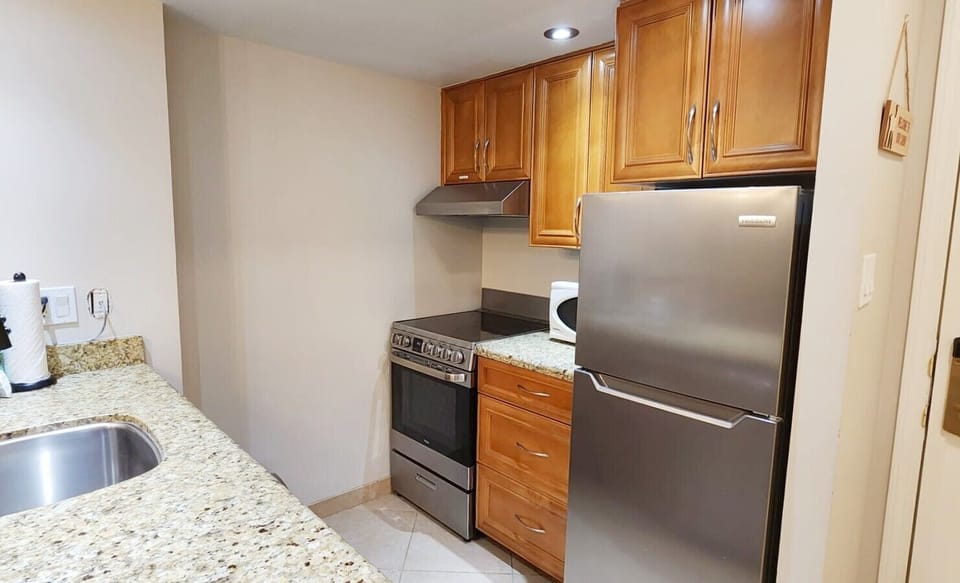 Fully equipped kitchen with everything you need to cook and dine in.