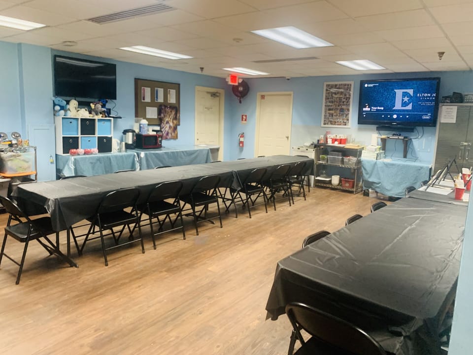 Party or gathering room. 