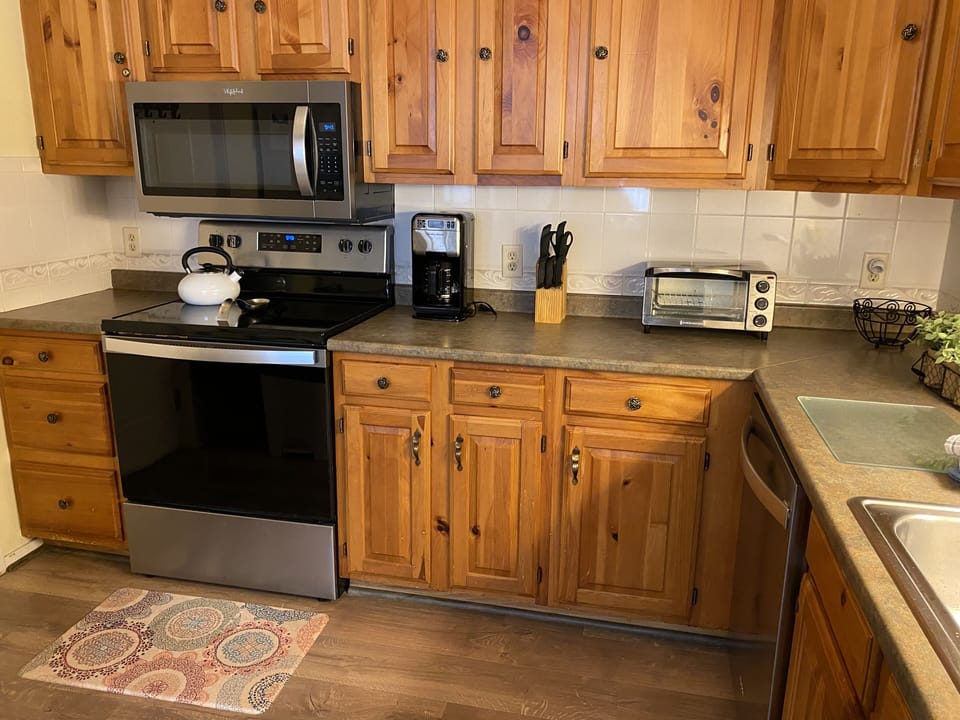 Fully stocked kitchen